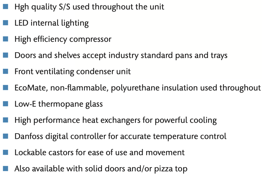 Staycold Glass Display Underbar Cooler 3 Door - 1.8m commercial display fridge detail view 6