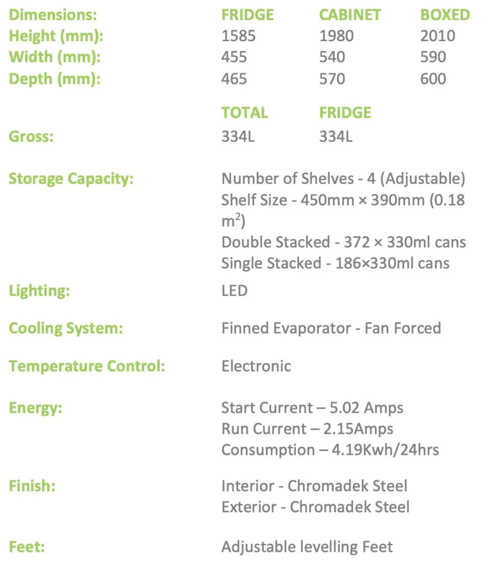 EH365 Fridgestar Single Door Display Fridge commercial display fridge detail view 3
