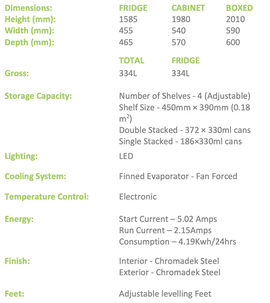 EH365 Fridgestar Single Door Display Fridge commercial display fridge detail view 2