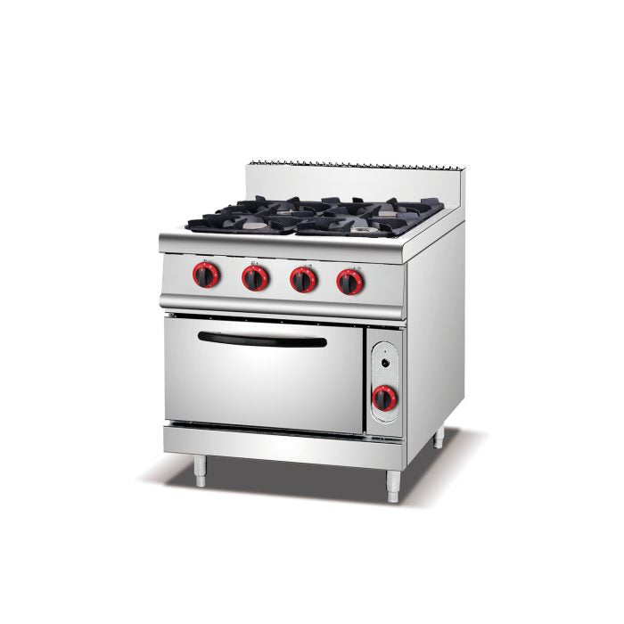 4 Burner Gas Range with Cabinet commercial gas stove