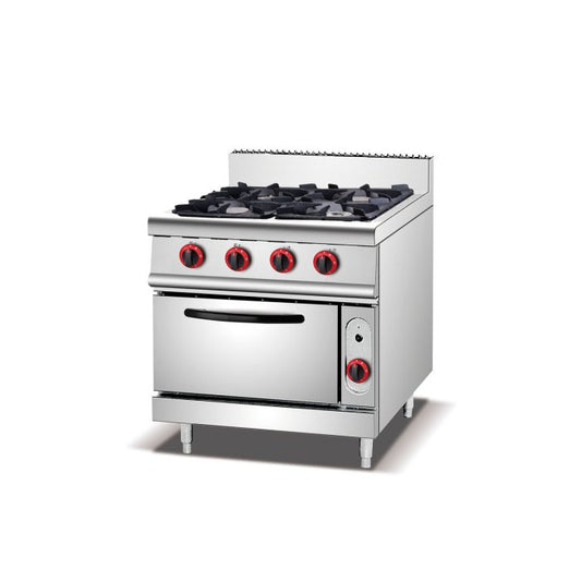 4 Burner Gas Range with Cabinet commercial gas stove