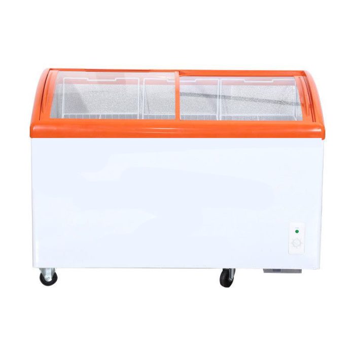 Cool Master Island Freezer Curved Glass WD4-337H commercial display fridge detail view 2