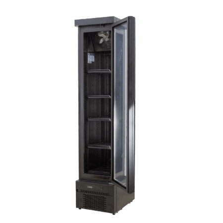 POLARCAB Upright Freezer - Slim Line Black commercial display fridge detail view 3