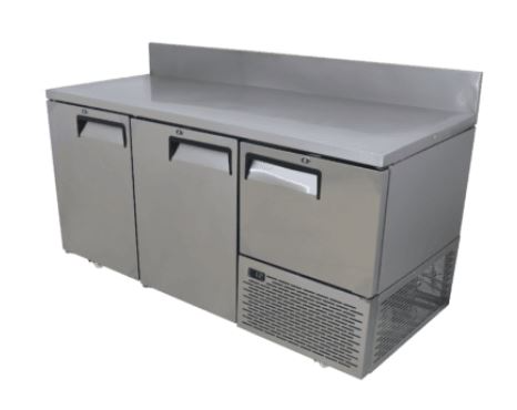 Fridgestar Underbar Cooler 2.5 Door - Steel Doors - With Splashback commercial display fridge detail view 2