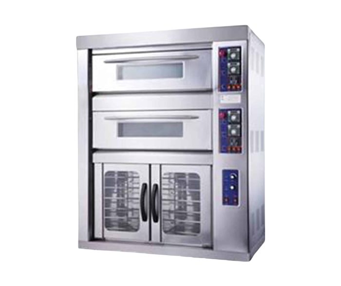 Oven 2 Deck 4 Tray Gas with Proover commercial gas oven