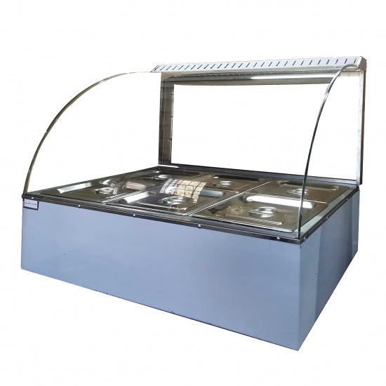 Hot Food Bar - 3 Division Table Model bakery storage and work unit for South African bakery kitchens