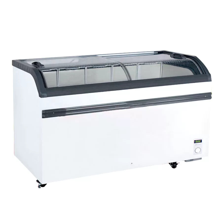 Cool Master Curve Glass Door Freezer 538L WD4-538 1.5m commercial display fridge for South African commercial kitchens