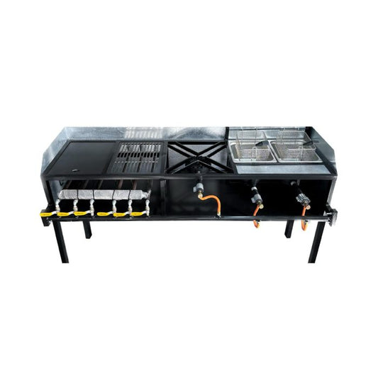 6 Burner Combo Delux commercial gas stove