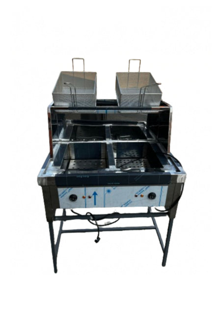 Spaza Electric Fryer (2x20lt) - Floor Model commercial fryer detail view 4