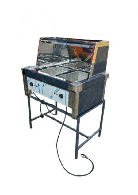 Spaza Electric Fryer (2x20lt) - Floor Model commercial fryer detail view 3