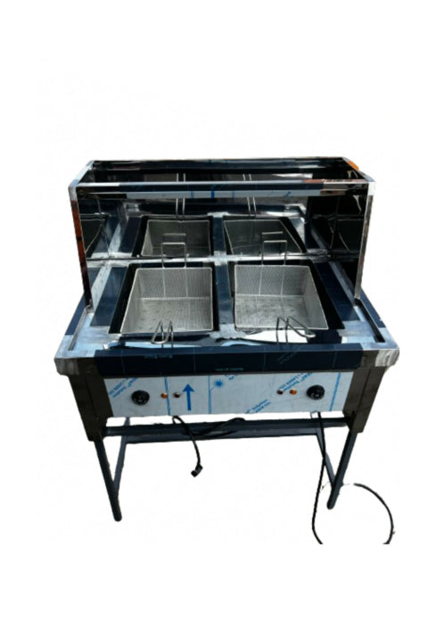 Spaza Electric Fryer (2x20lt) - Floor Model commercial fryer detail view 2
